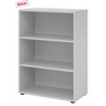Graues Regal BETA 9 mit drei offenen Ablagefächern von hjh OFFICE PRO