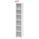 Weißes Regal BETA 9 mit sechs offenen Ablagefächern von hjh OFFICE PRO