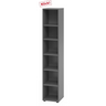 Graphitfarbenes Regal BETA 9 mit sechs offenen Ablagefächern von hjh OFFICE PRO