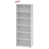 Graues Regal BETA 9 mit sechs offenen Ablagefächern von hjh OFFICE PRO