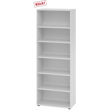 Graues Regal BETA 9 mit sechs offenen Ablagefächern von hjh OFFICE PRO