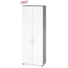 Weißer Aktenschrank BETA 9 mit zwei Türen und graphitfarbenem Korpus von hjh OFFICE PRO