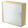 Rollladenschrank BETA R 1733S in Ahorn-Optik mit silbernem Chromgriff von hjh OFFICE PRO