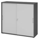 Schiebetürenschrank BETA S 1753S in Graphit und Grau mit Metallgriffen von hjh OFFICE PRO