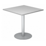 Silbergrauer System Konferenztisch BISTRO F88Q S mit quadratischer Platte und rundem Standfuß von hjh OFFICE PRO