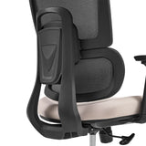 Rückseite der Rückenlehne mit Netzstoff des Profi-Bürostuhls Ergomy Pro von hjh OFFICE