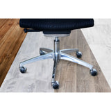 Fünfstrahlkreuz mit schwarzen Stuhlrollen 5x ROLO LUX 10mm/50mm in Silber für Hartböden von hjh OFFICE