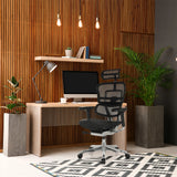 Luxus-Chefsessel ERGOHUMAN GEN2 mit Netzstoffbezug und Armlehnen in Schwarz von hjh OFFICE