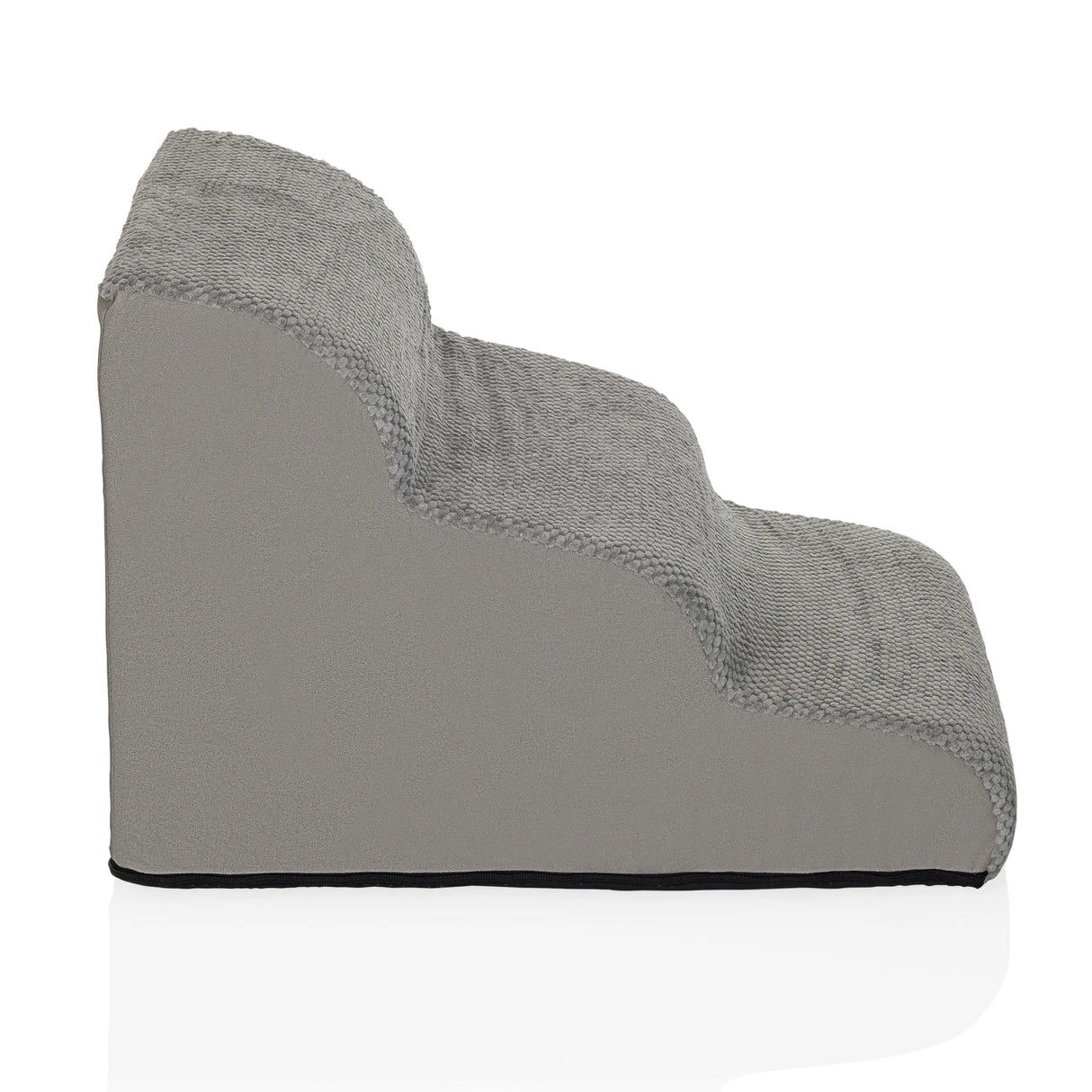 Graue Haustiertreppe PAWY STEP 3 mit zwei Stufen und rutschfestem Bezug von hjh LIVING