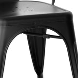 Sitzfläche und Untergestell des Bistrostuhls VANTAGGIO BRUSH in Schwarz von hjh OFFICE