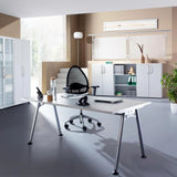 Höhenverstellbarer Schreibtisch ATOS 18 S in Asteiche mit Maßen 180 x 100 cm von hjh OFFICE PRO