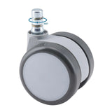 360-Grad-drehbare Stuhlrolle 5x ROLO MOVE 60 11mm/60mm in Weiß und Grau für Hartböden von hjh OFFICE