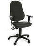 Grauer Homeoffice-Bürostuhl CALIFORNIA 60 mit Armlehnen und fünf Rollen von Topstar