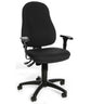 Schwarzer Homeoffice-Bürostuhl CALIFORNIA 60 mit Armlehnen und fünf Rollen von Topstar