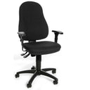 Schwarzer Homeoffice-Bürostuhl CALIFORNIA 60 mit Armlehnen und fünf Rollen von Topstar