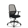 Profi-Bürostuhl CARLOW I in Schwarz mit Netzrückenlehne und Armlehnen von hjh OFFICE