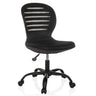 Schwarzer Homeoffice-Bürostuhl CASLA mit Netzrückenlehne und fünf Rollen von hjh OFFICE