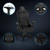 Gamingstuhl GAMEBREAKER SX 04 in Schwarz mit verstellbaren Armlehnen und gestepptem Bezug von hjh OFFICE