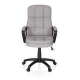 Grauer Home-Office-Chefsessel RELAX CX 120 mit gestepptem Bezug und Fußkreuz mit fünf Rollen von MyBuero – 360-Grad-Ansicht (Frontansicht 0°)