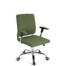 Home-Office-Chefsessel CHARLES I mit grünem Stoffbezug und glänzendem Fußkreuz von hjh OFFICE