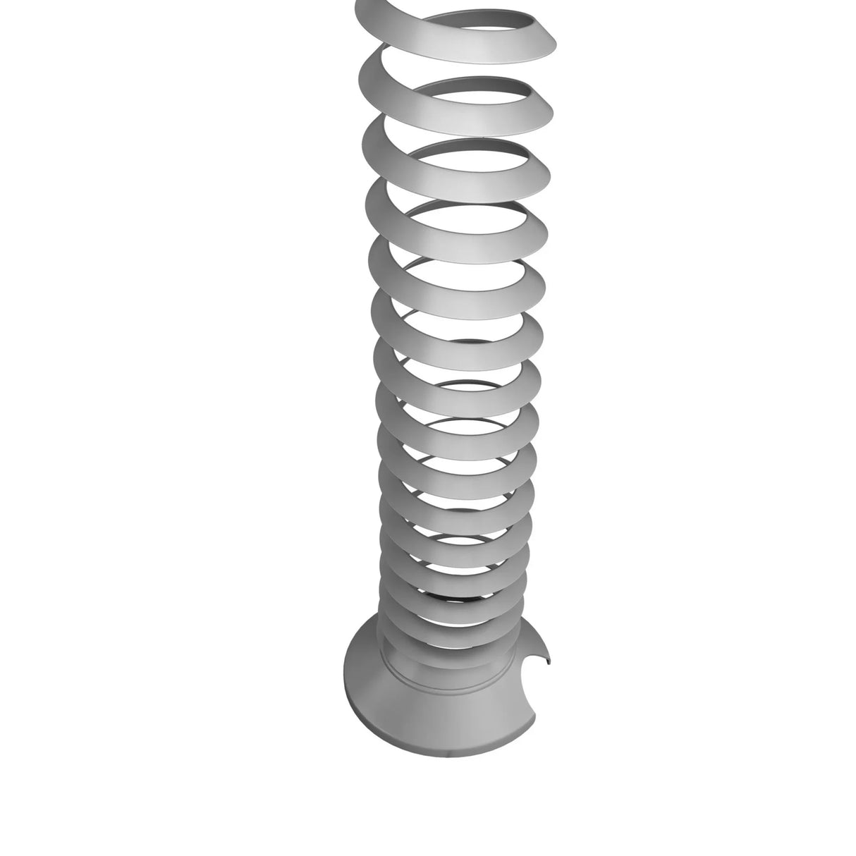 Silberne vertikale Kabelspirale CKXE aus Kunststoff mit spiralförmiger Struktur von hjh OFFICE PRO