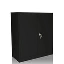 Schwarzer Aktenschrank COLOR AS 105 mit zwei Türen und einem Schloss von hjh OFFICE