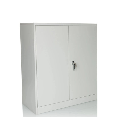 Lichtgrauer Aktenschrank COLOR AS 105 mit zwei Türen und einem Schloss von hjh OFFICE