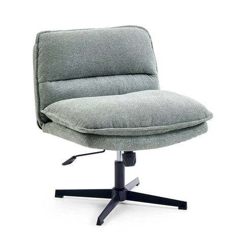 Loungesessel Criss-Cross 20 in Salbeigrün mit Polsterung und schwarzem Sternfuß von hjh LIVING