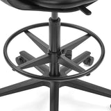 Runde Fußstütze aus schwarzem Metall des Counterstuhls TOP WORK B von hjh OFFICE
