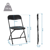 Technische Zeichnung des Outdoor-Stuhls TUDELA XXL B mit einer Höhe von 80 cm und 190 kg Traglast von hjh OFFICE