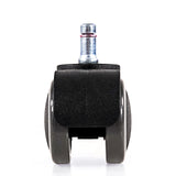 Lenkrolle mit Metallstift der Stuhlrollen 5x ROLO FREE 11mm/50mm für Hartböden in Schwarz von hjh OFFICE
