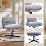 Höhenverstellbarer und 360 Grad drehbarer Loungesessel Criss-Cross 20 in Dunkelgrau von hjh LIVING