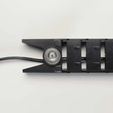 Kabelkette vertikal des Zubehörs CKVL in Schwarz mit Führungselement und Kabel von hjh OFFICE PRO