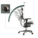Verstellbare Rückenlehne des Luxus Chefsessels ERGOHUMAN ULTRA GEN2 mit einem Neigungswinkel von 90° von hjh OFFICE