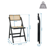Technische Zeichnung des Klappstuhls TUDELA BAMBOO mit einer Gesamthöhe von 99 cm von hjh LIVING