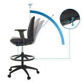 Verstellbare Rückenlehne bis 90° des Counterstuhls NESTORA WORK von hjh OFFICE