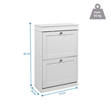 Maßansicht des Schuhschranks Estha 20 mit 82 × 53 cm und maximal 50 kg Belastbarkeit von hjh LIVING