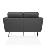 Rückansicht des grauen Loungesofas VINTALUX mit schwarzen Beinen von hjh LIVING