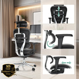 Verstellbare Kopfstütze und Armlehnen des Luxus-Chefsessel ERGOHUMAN ULTRA L GEN2 von hjh OFFICE