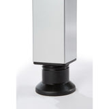 Verstellbarer Standfuß des Schreibtischs QUEO 614 S der Serie QUEO in Silber und Schwarz von hjh OFFICE PRO