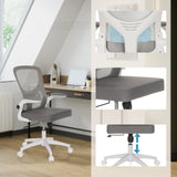 Home-Office-Bürostuhl BELIO W in Grau mit Netzrücken, grauem Sitz und höhenverstellbarem Gaslift von hjh OFFICE