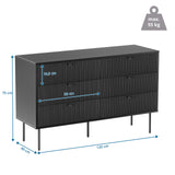 Maßzeichnung des Sideboards KARBY S mit 120 × 40 cm von hjh LIVING