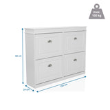Maßzeichnung des Schuhschranks ESTHA 4 mit 104 × 82 cm und maximal 100 kg Traglast von hjh LIVING