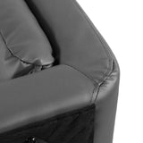 Grauer Kunstlederbezug und Nähte des Loungesofas VINTALUX von hjh LIVING