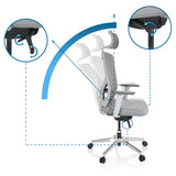 Verstellbare Rückenlehne und Mechanismus des Profi-Bürostuhls BRETON PRO W von hjh OFFICE