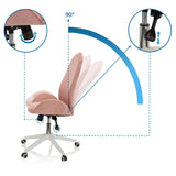 Höhenverstellung und Neigungsverstellung bis 90 Grad des Homeoffice-Bürostuhls AVEA in Rosa von hjh OFFICE