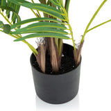 Stämme und schwarzer Pflanztopf der Kunstpflanze ARECA I von hjh OFFICE