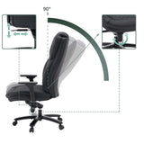 Verstellbare Rückenlehne bis 90 Grad und Armlehnen des Drehstuhls XXL Pullmann Gen2 von hjh OFFICE