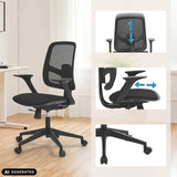 Homeoffice-Bürostuhl Malio in Schwarz mit verstellbarer Rückenlehne und Armlehnen von hjh OFFICE (KI-generiertes Bild)