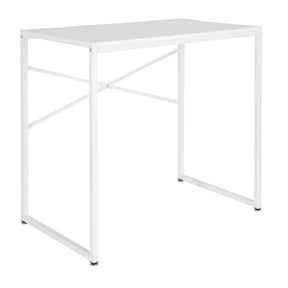 Weißer Schreibtisch EASY UP H I mit schlichtem Metallgestell und Kreuzstreben von hjh OFFICE